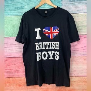 💙❤️GILDAN printed “I LOVE BRITISH BOYS” t-shirt 💙❤️
